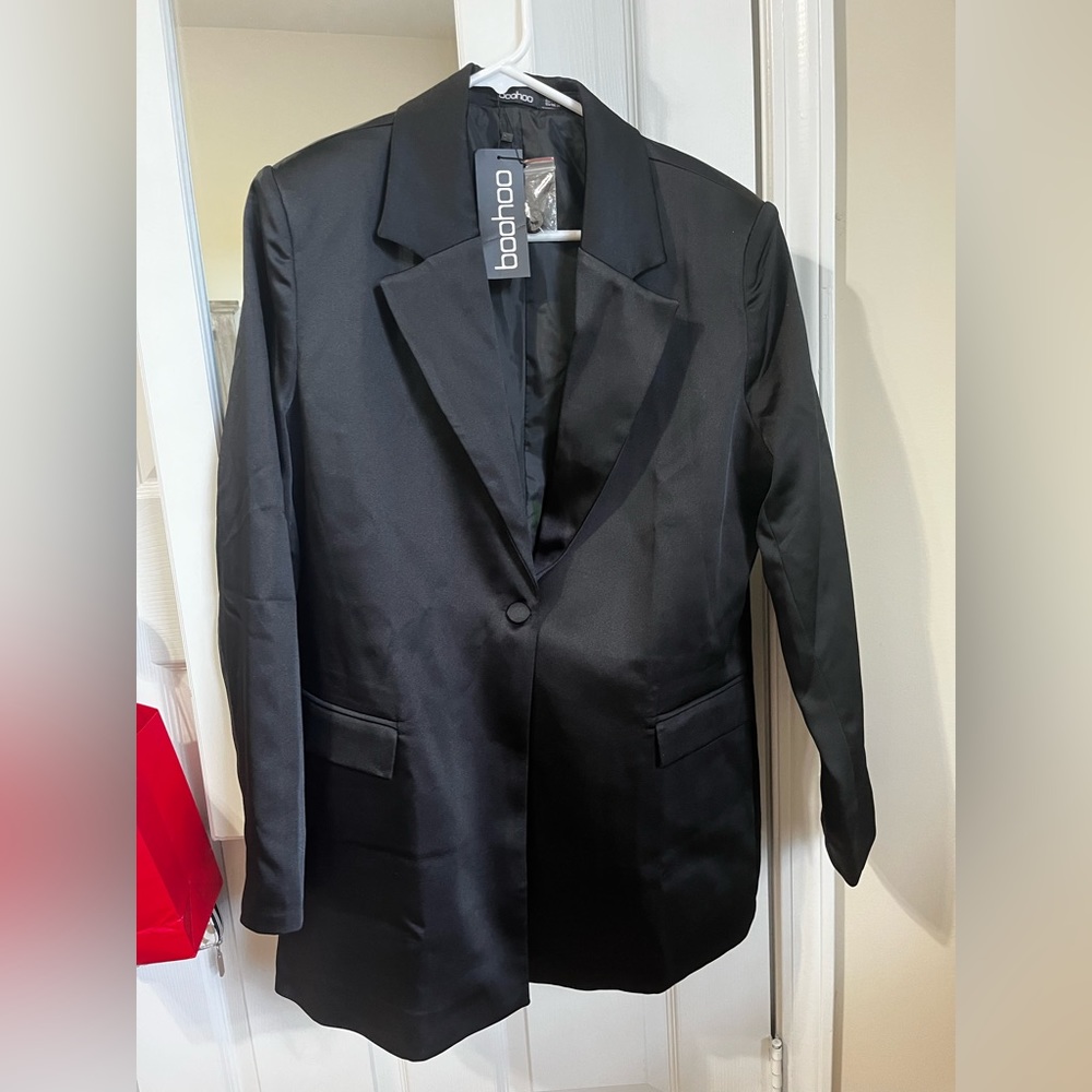 Black Satin Blazer